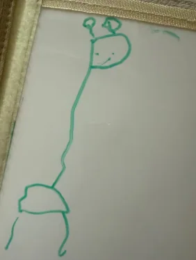 孩子的手绘:绿色长颈鹿