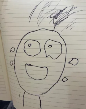 孩子的手绘:大脸怪