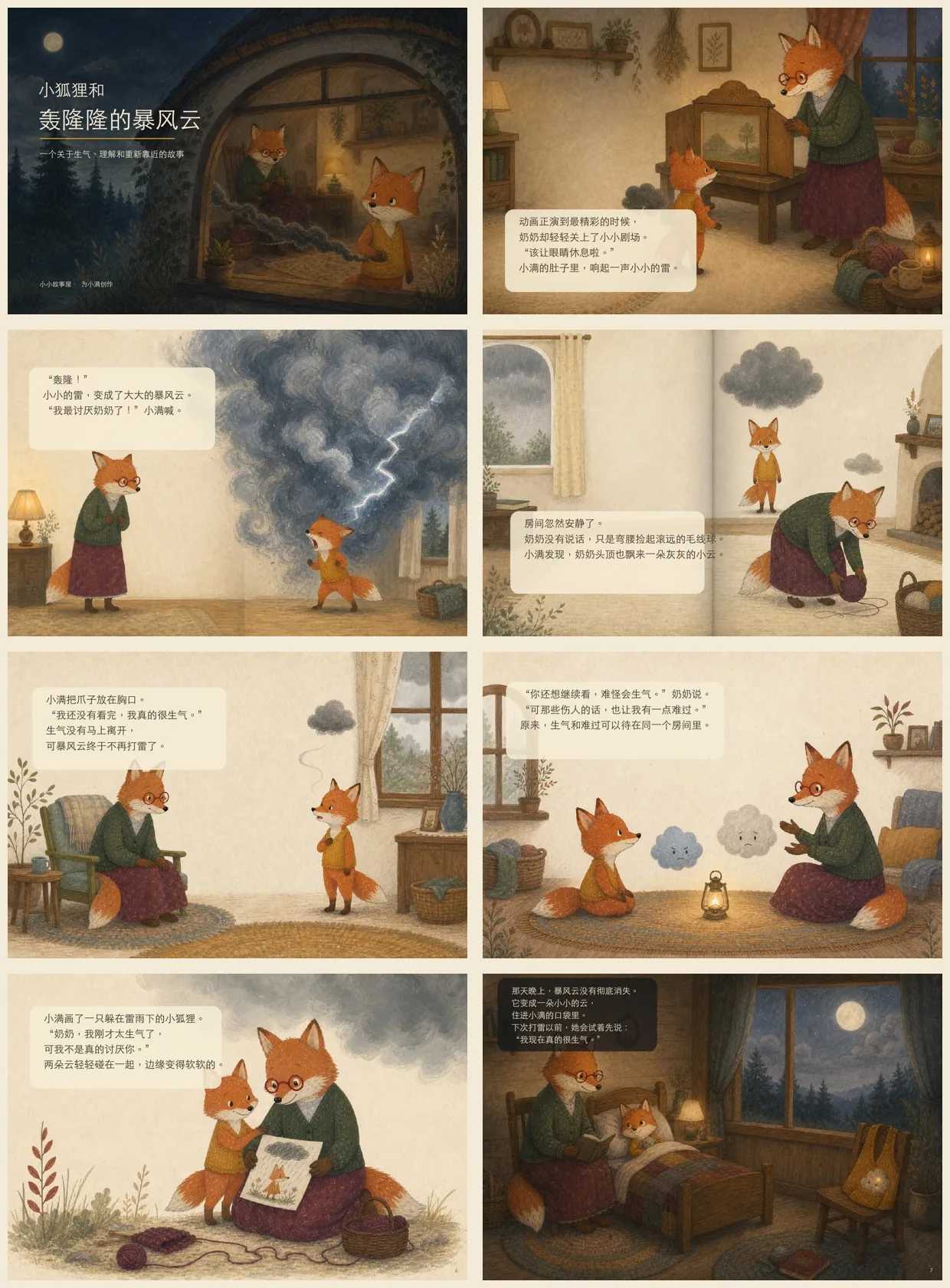 《小狐狸和轰隆隆的暴风云》逐页总览